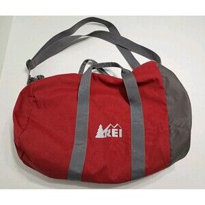 REI Roadtripper Duffel Small Red Gray Bag Gym Travel Shoulder Trail Hike Camp